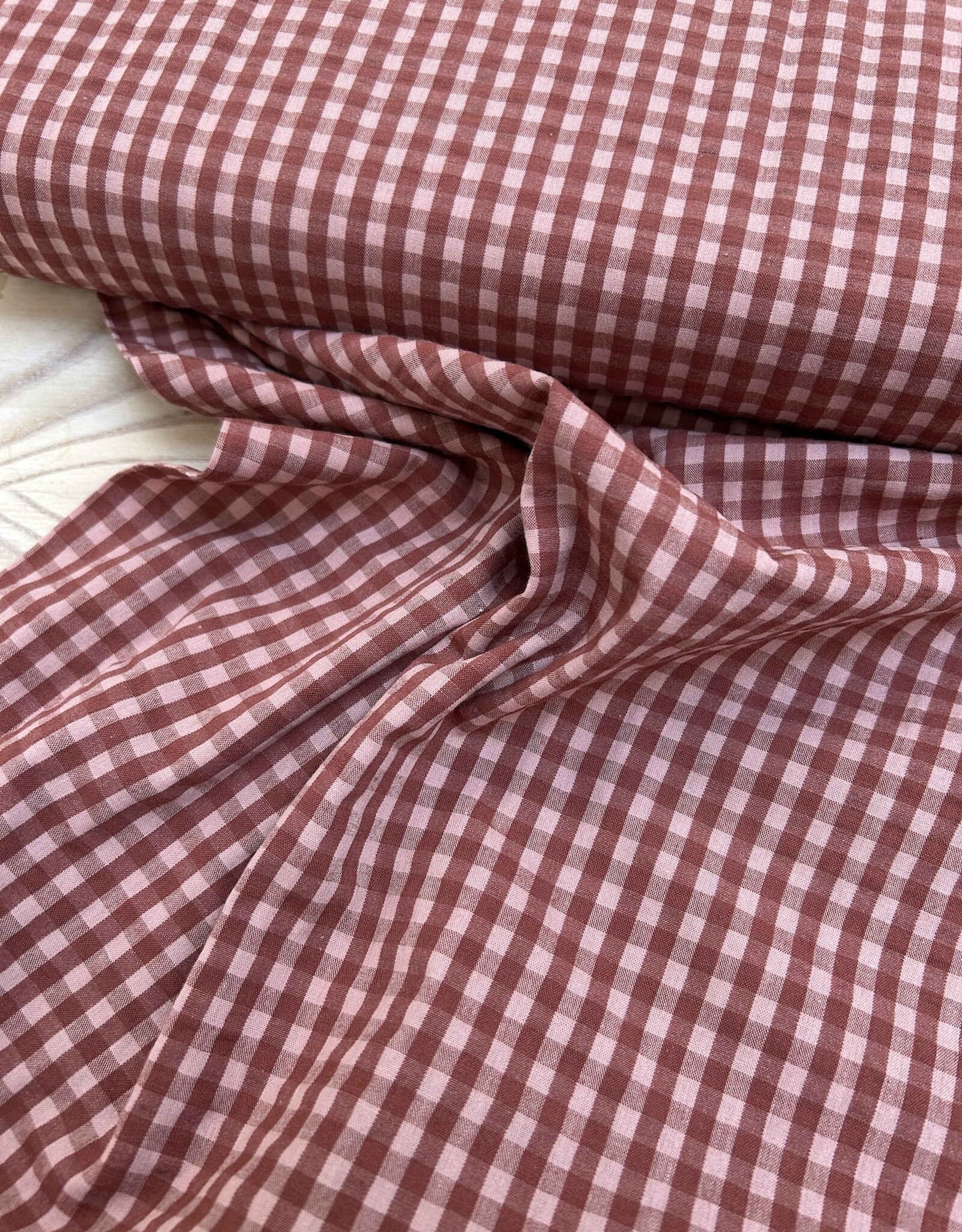 Seersucker - Vichy - Bordeaux