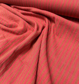 Double Gauze - Stripes 2-sided - Tangerin