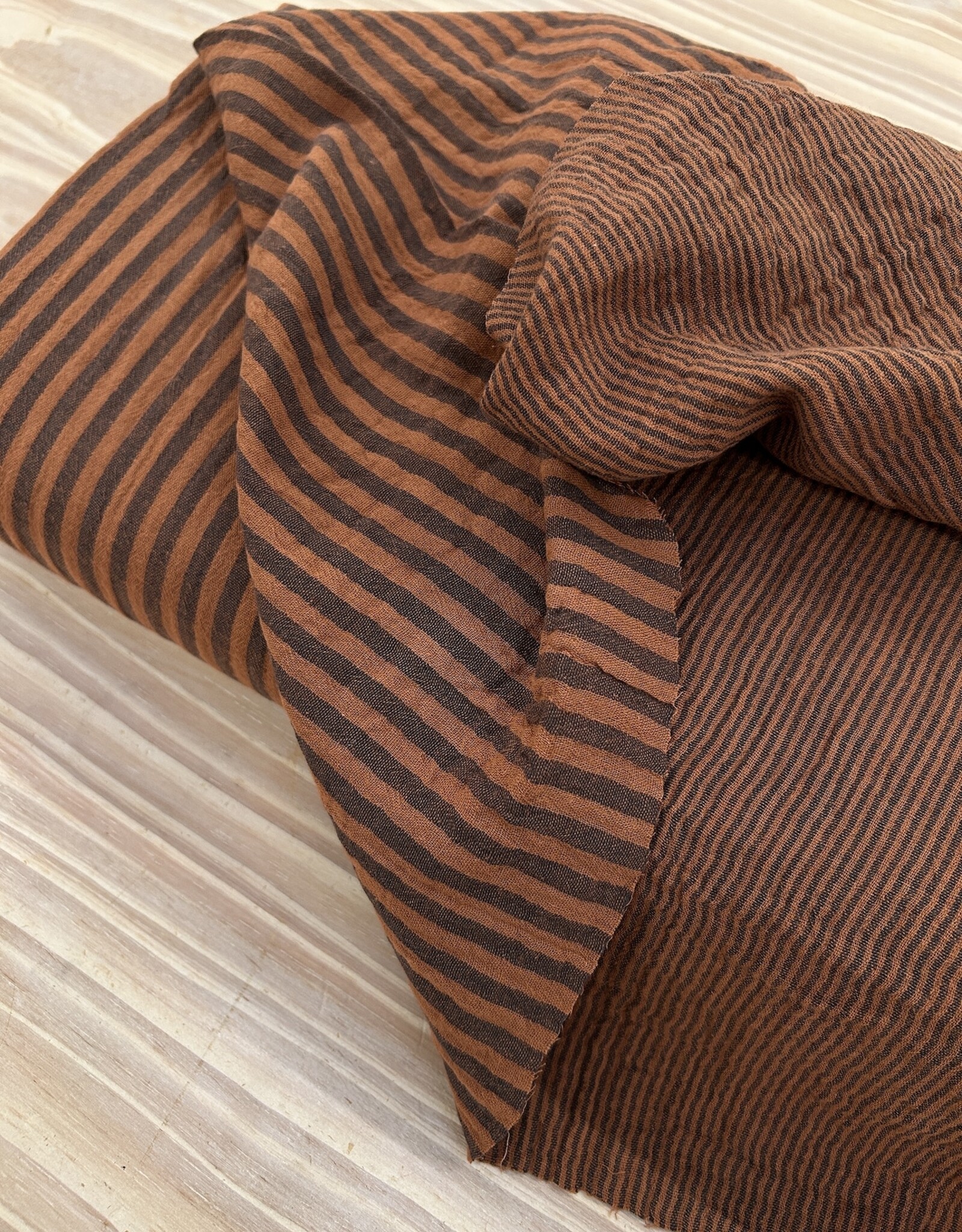 Double Gauze - Stripes 2-sided - Brown