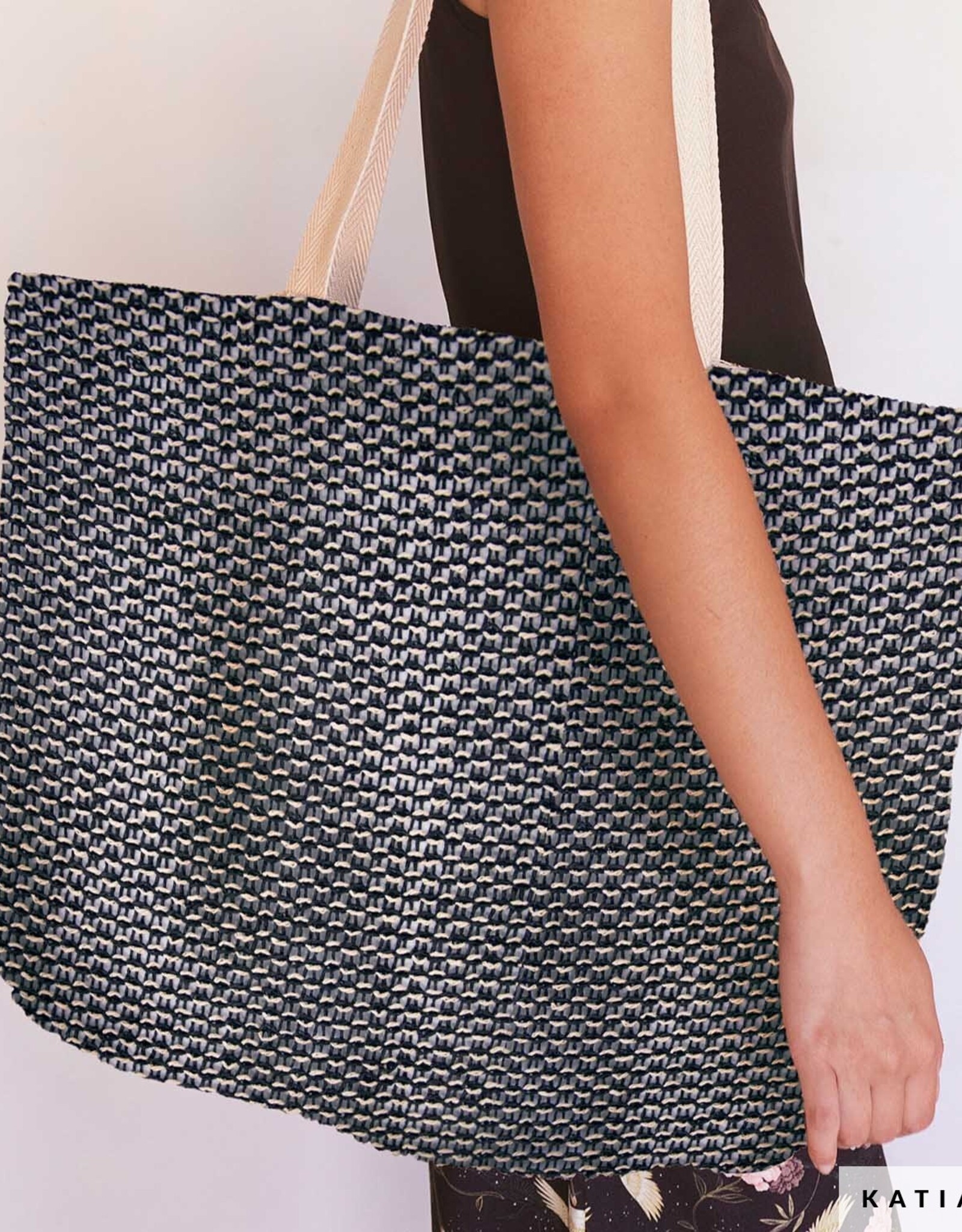 Katia Fabrics Paper Knit Raffia - Zwart