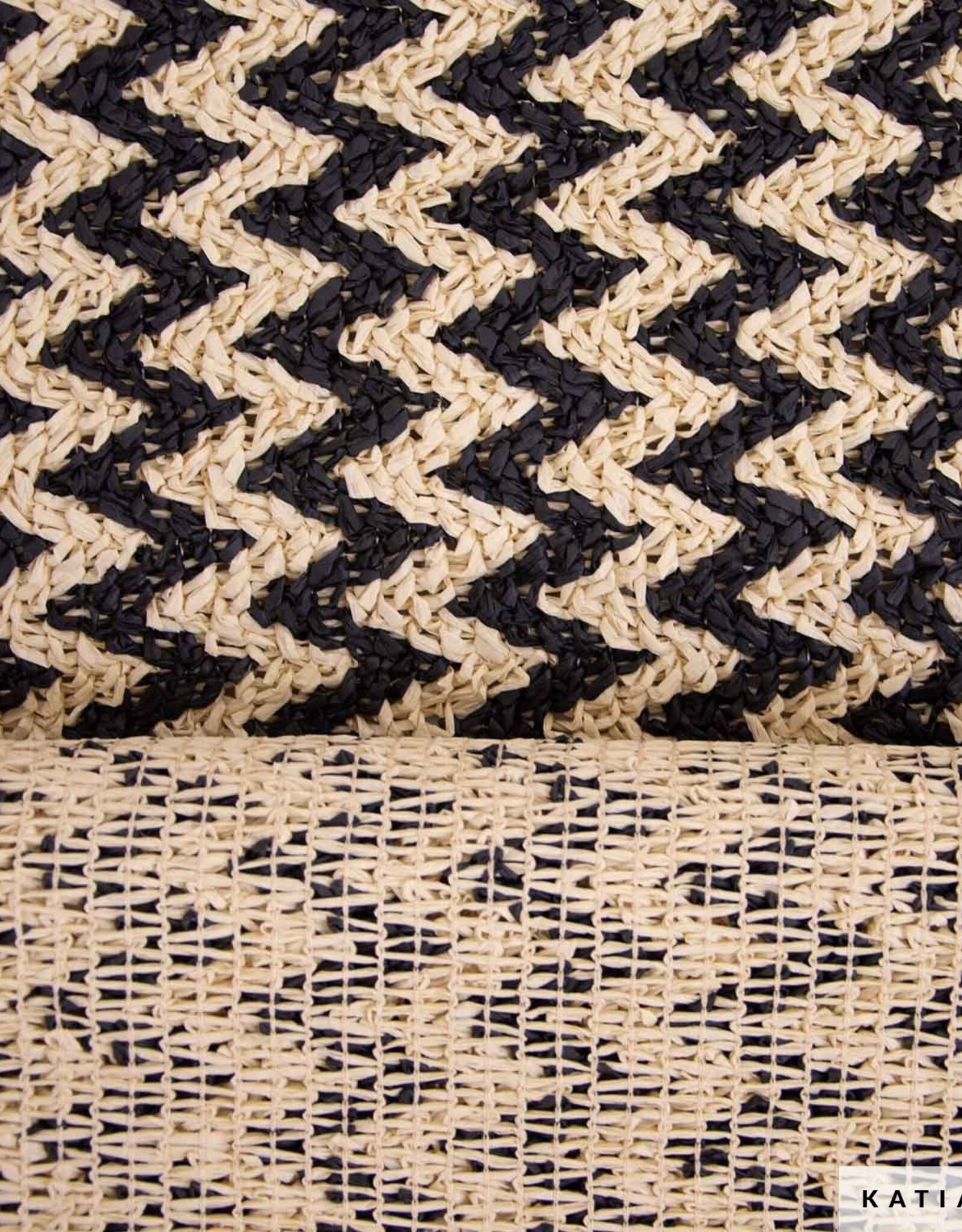 Katia Fabrics Paper Knit Raffia - Zwart