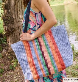 Katia Fabrics Paper Knit Raffia - Pastel stripes