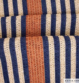 Katia Fabrics Pre-order- Paper Knit Raffia - Brown Stripe