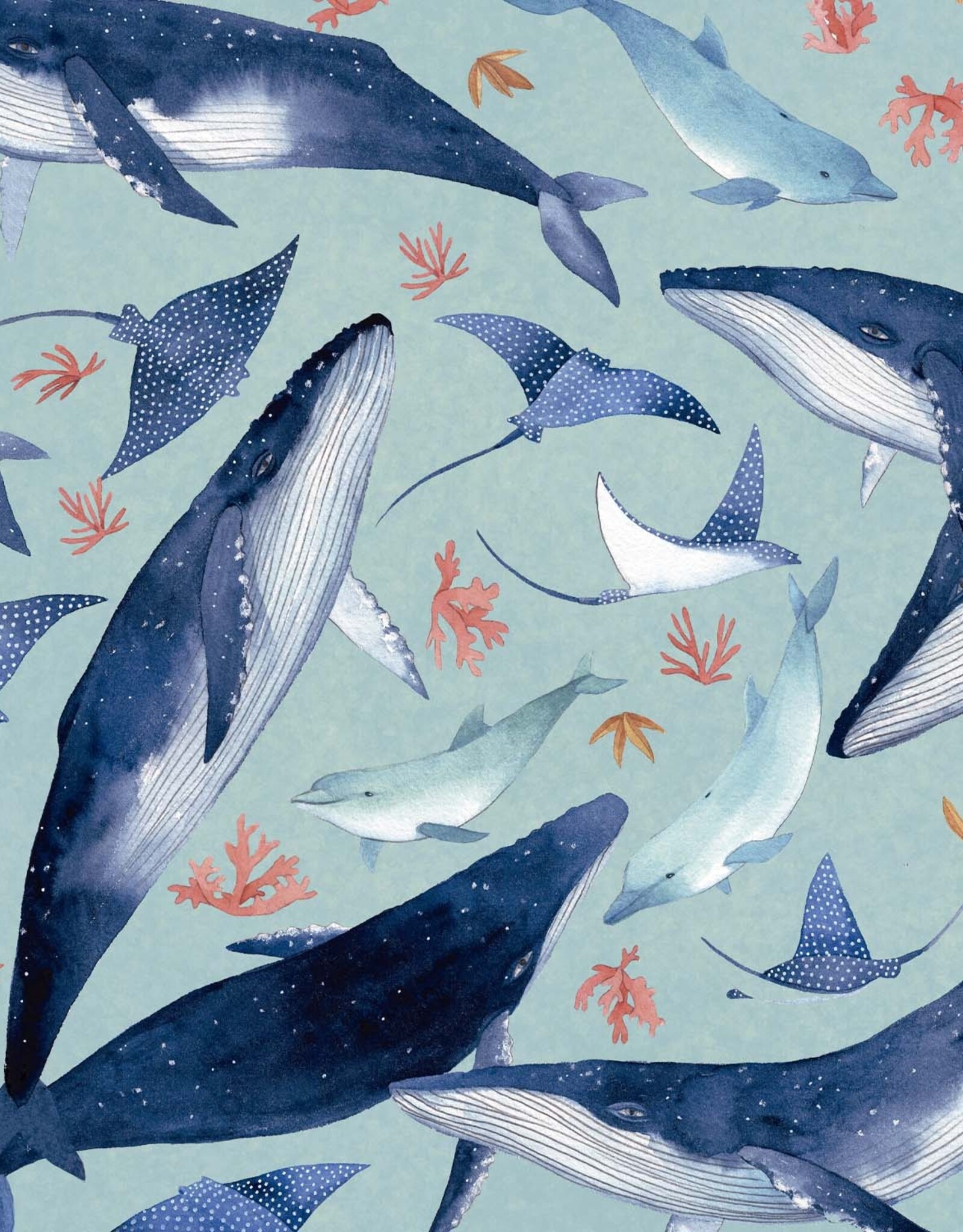 Katia Fabrics Fijne Katoen Poplin - Whale