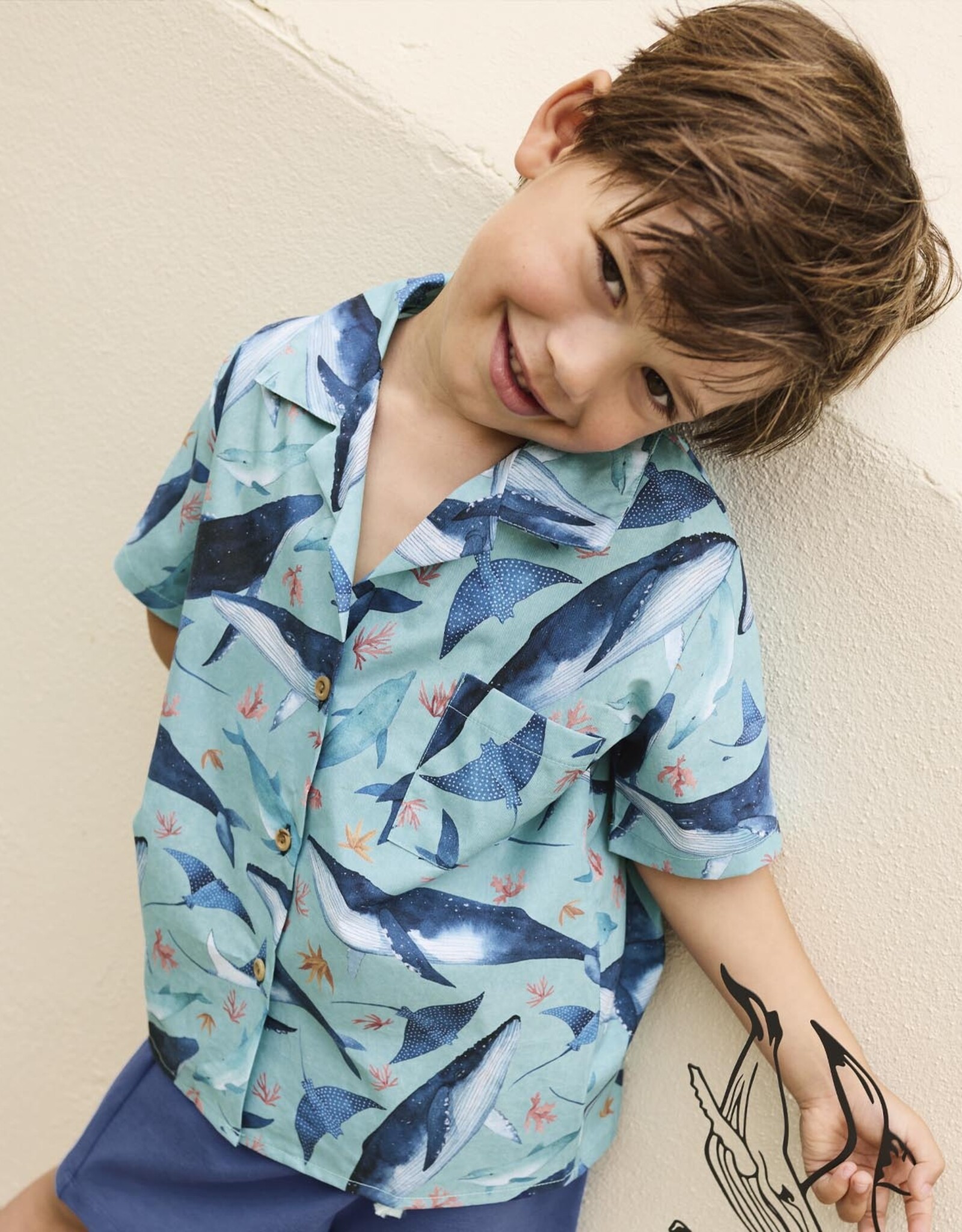 Katia Fabrics Fijne Katoen Poplin - Whale