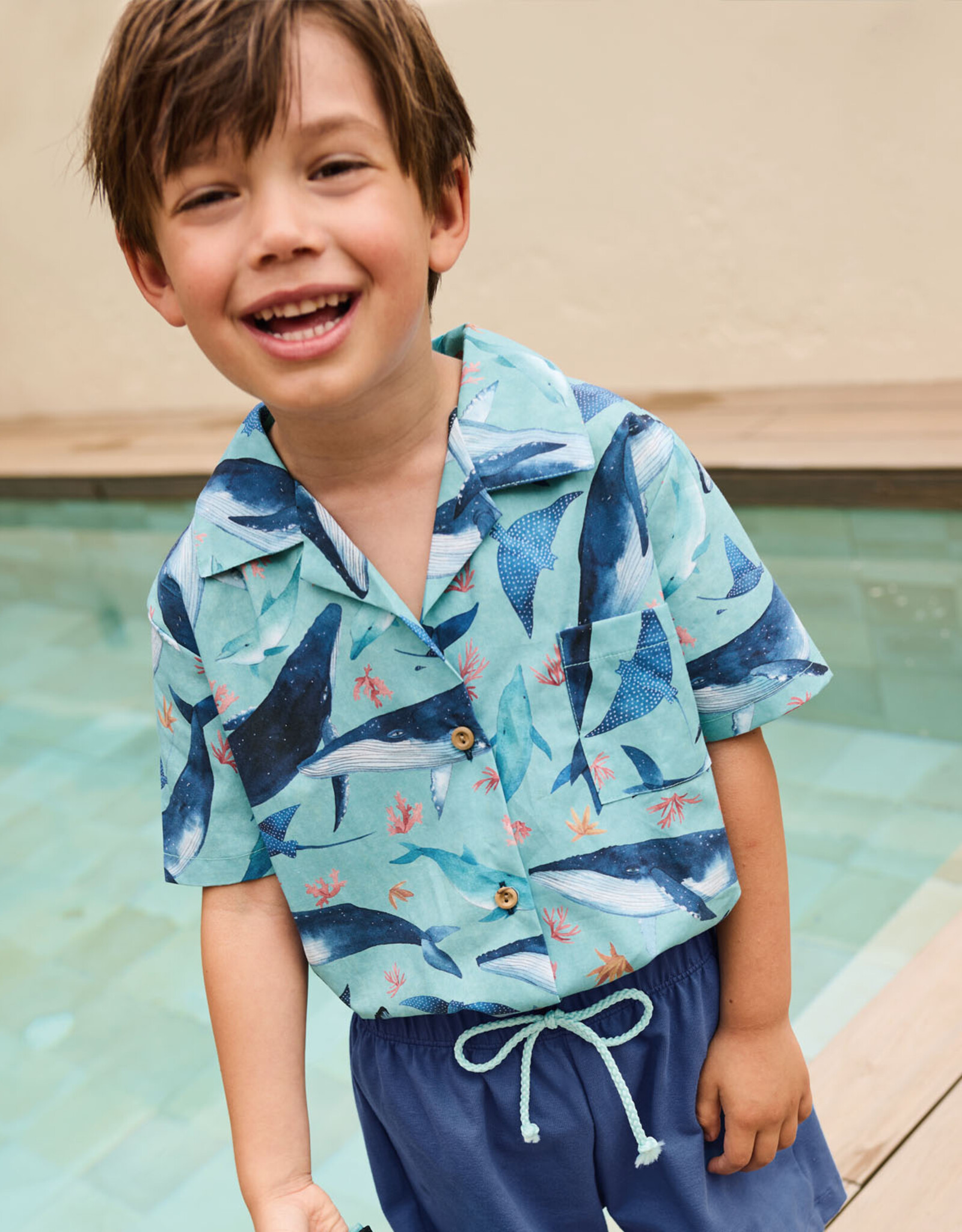 Katia Fabrics Fijne Katoen Poplin - Whale