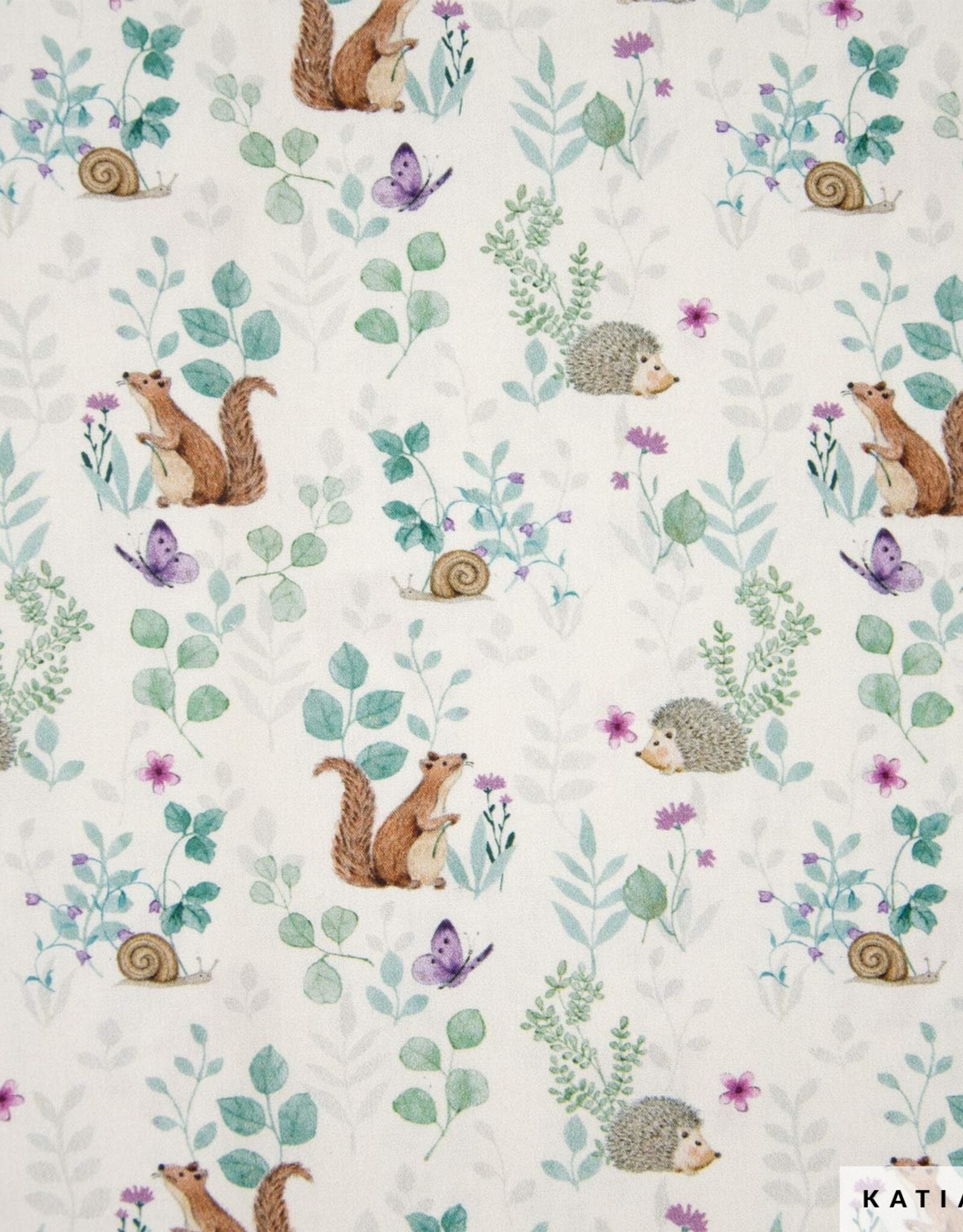 Katia Fabrics Fijne Katoen Poplin - Nature Friends