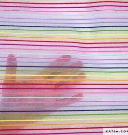 Katia Fabrics Transparante Mesh - Multi Blue