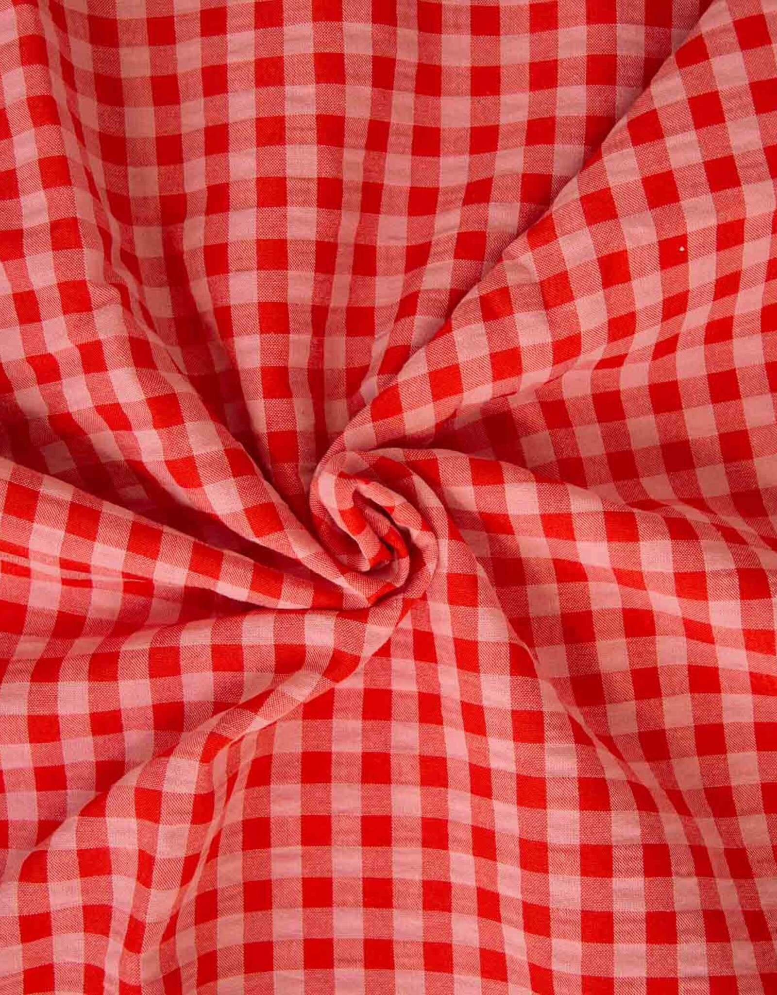 Seersucker - Vichy - Coral