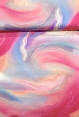 Viscose Satijn - Pink & blue dream