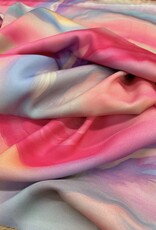 Viscose Satijn - Pink & blue dream