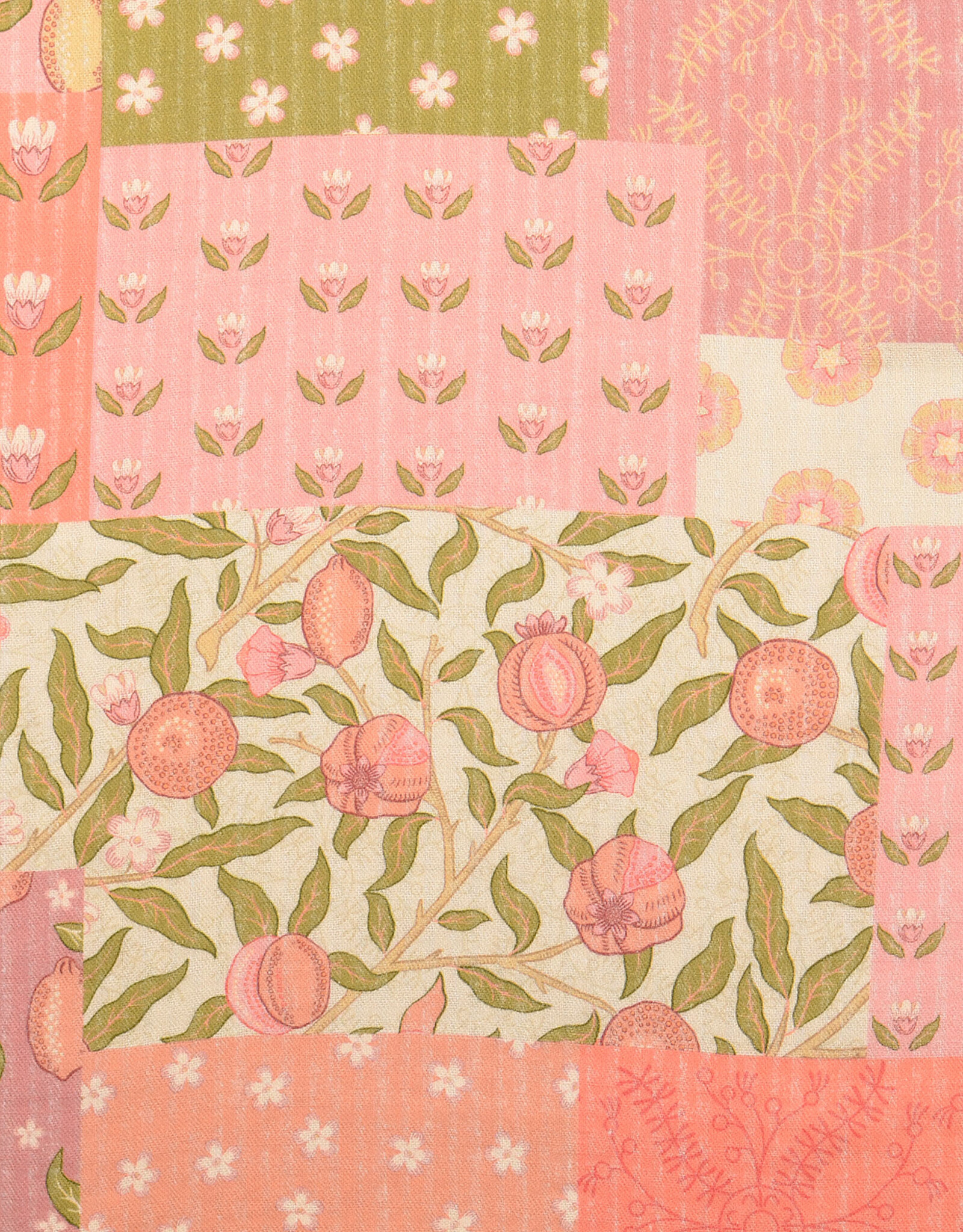 Structure katoen  - Patchwork - Peach