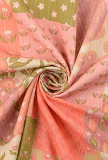 Structure katoen  - Patchwork - Peach