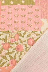 Structure katoen  - Patchwork - Peach