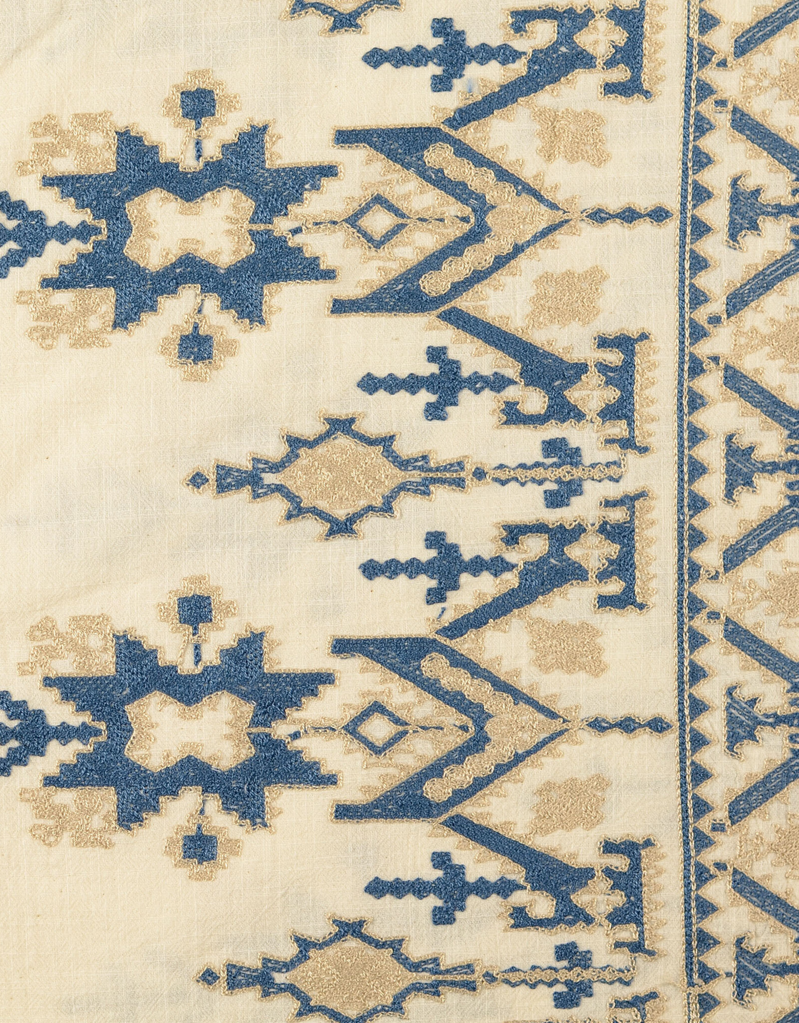 Cotton Mix - Blue border