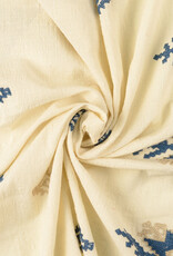 Cotton Mix - Blue border