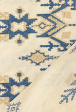 Cotton Mix - Blue border