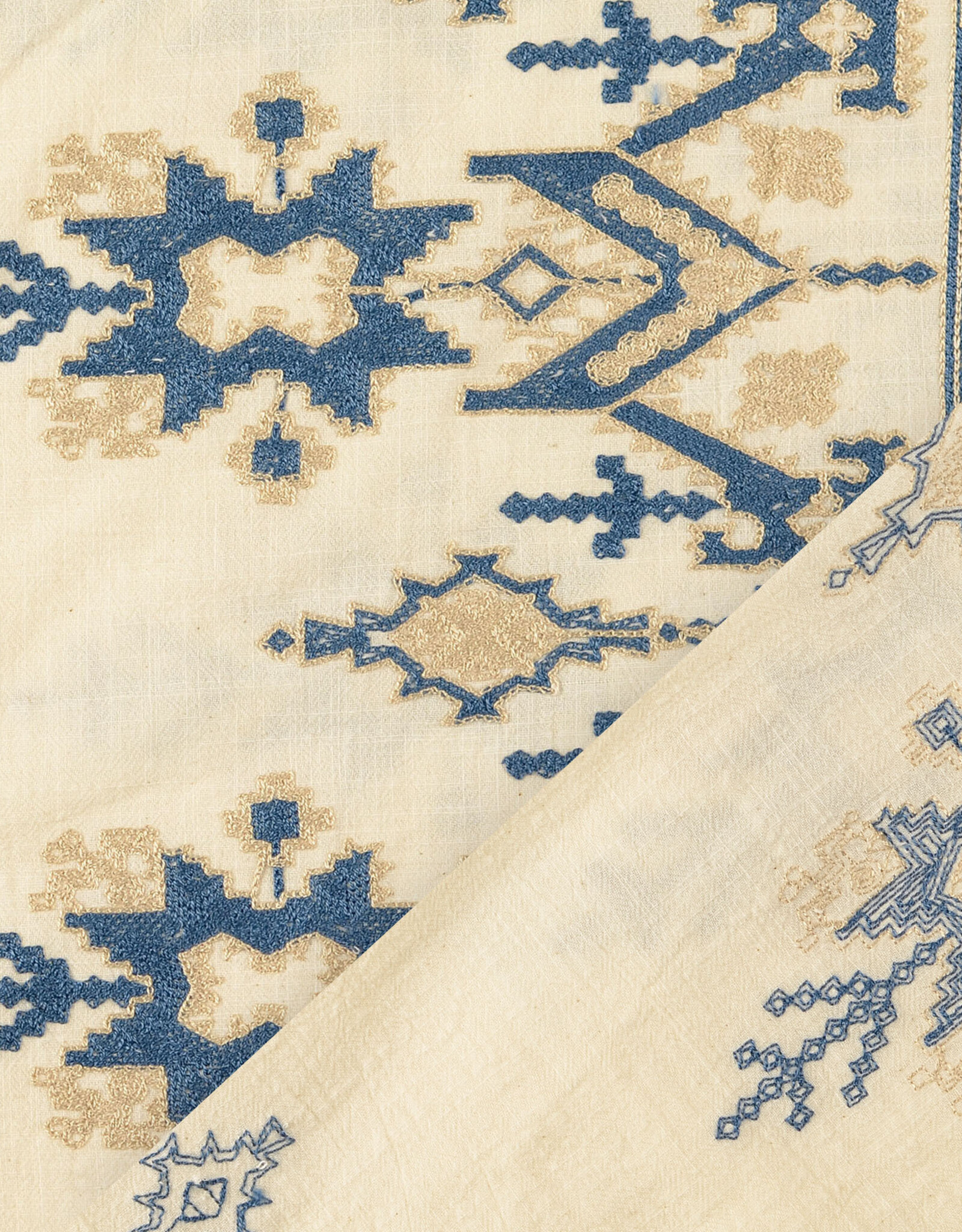 Cotton Mix - Blue border