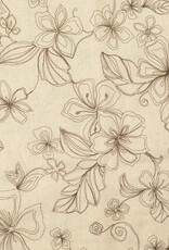 Naturel Broderie - Clematis - Brown