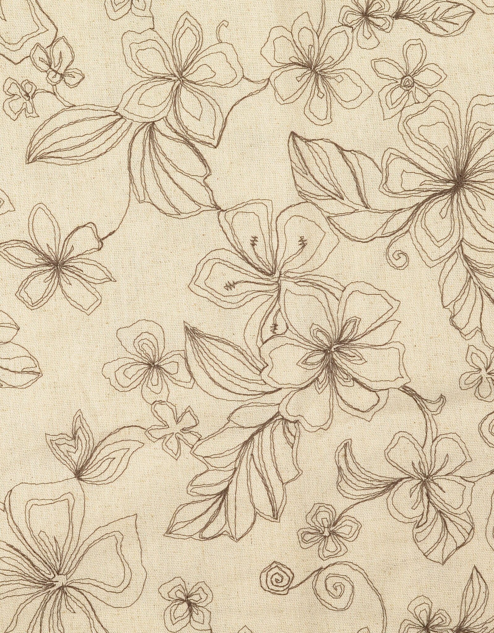 Naturel Broderie - Clematis - Brown