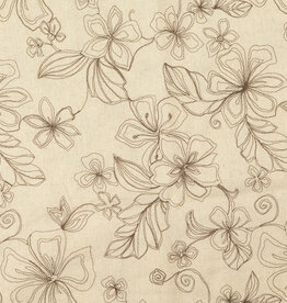 Naturel Broderie - Clematis - Brown