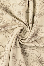 Naturel Broderie - Clematis - Brown