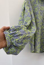 Katoen - Streepje - Neon broderie