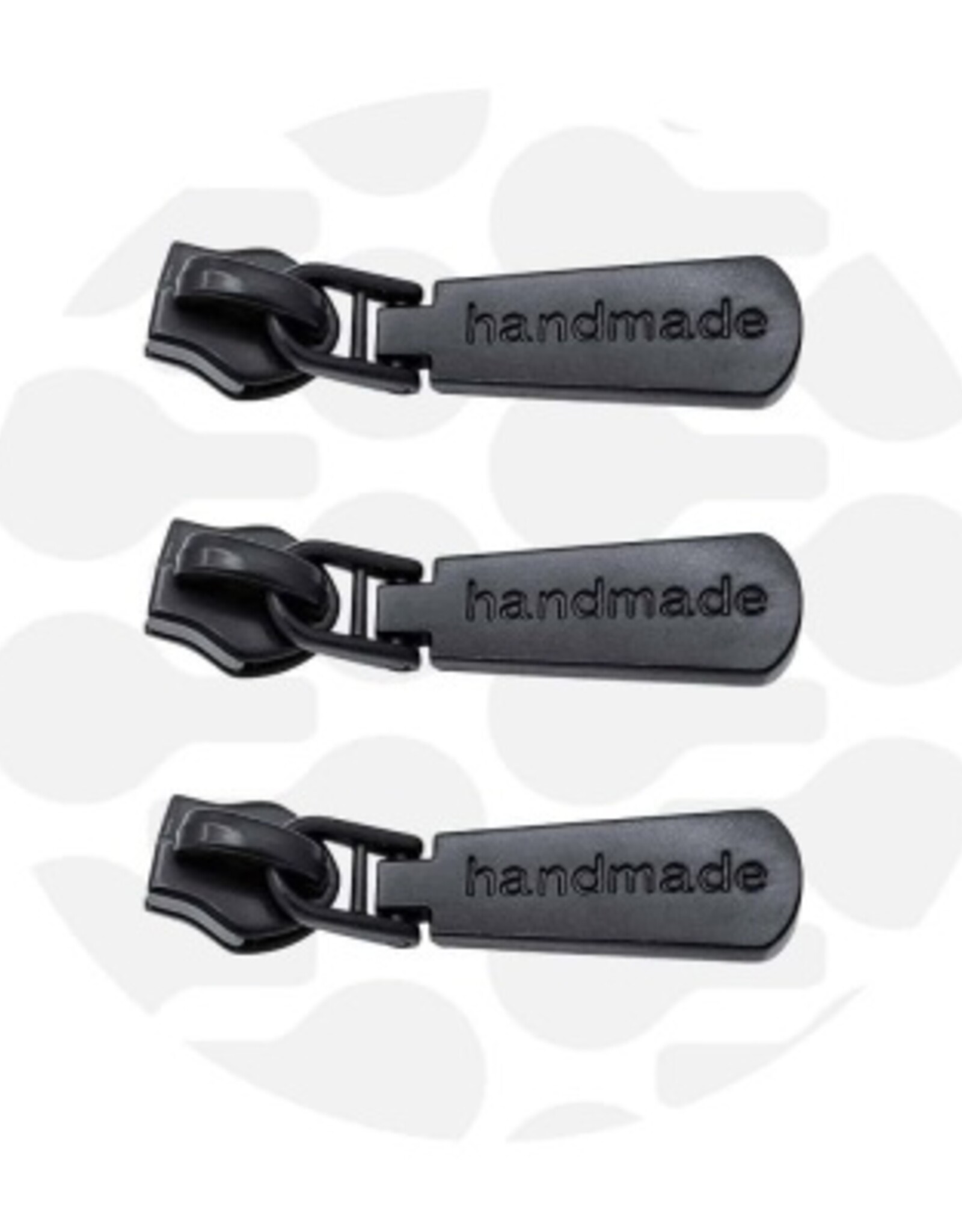 Rits Trekker Handmade - 3 stuks - Mat Zwart