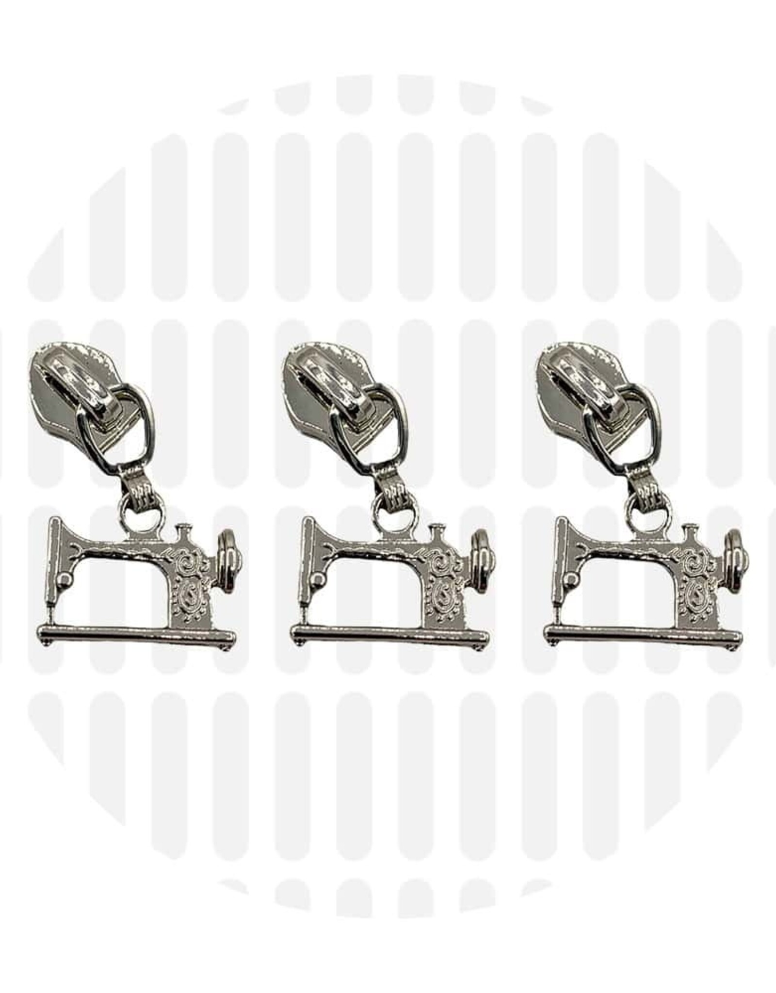 Rits Trekker Naaimachine - 3 stuks - Nikkel