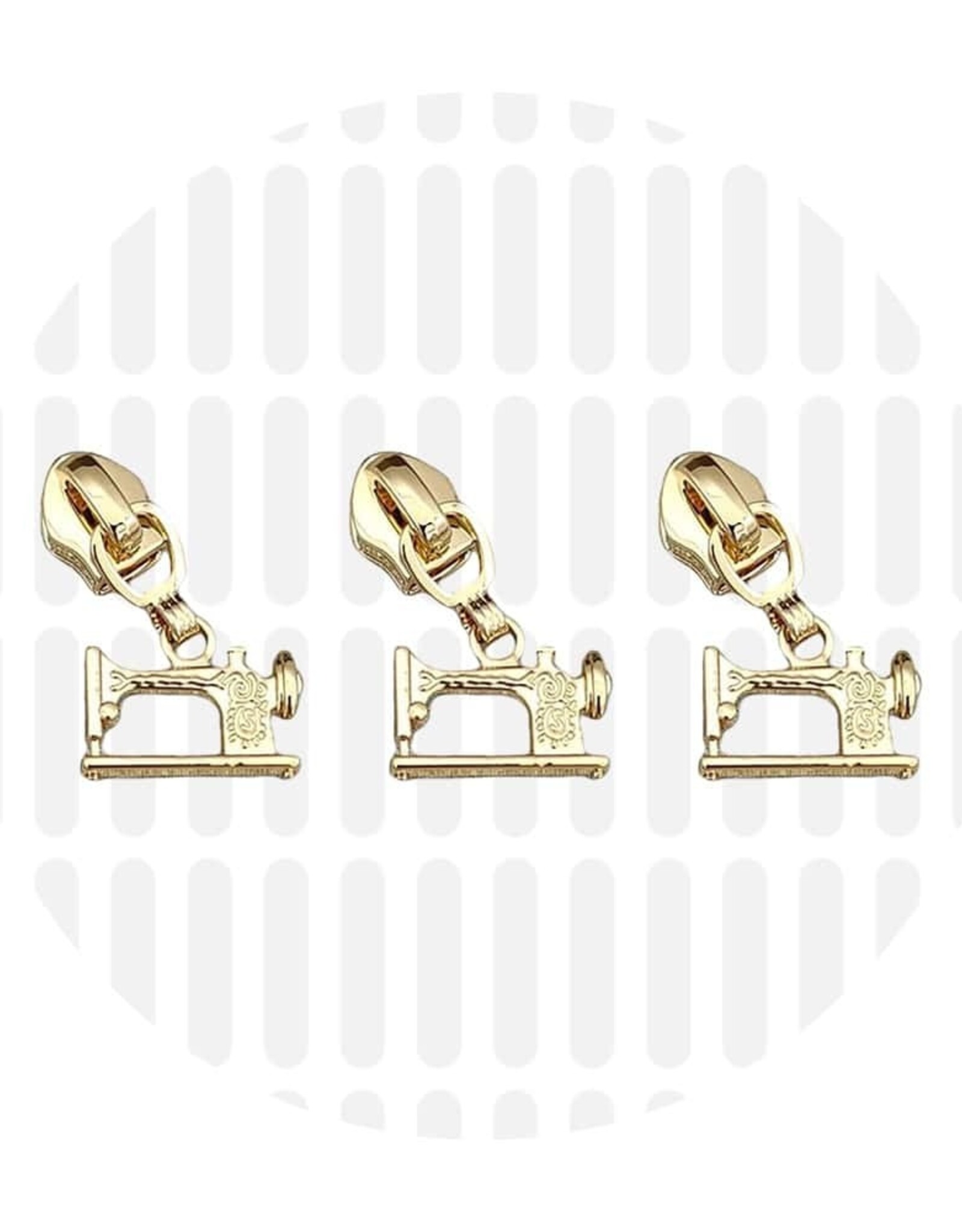 Rits Trekker Naaimachine - 3 stuks - Goud