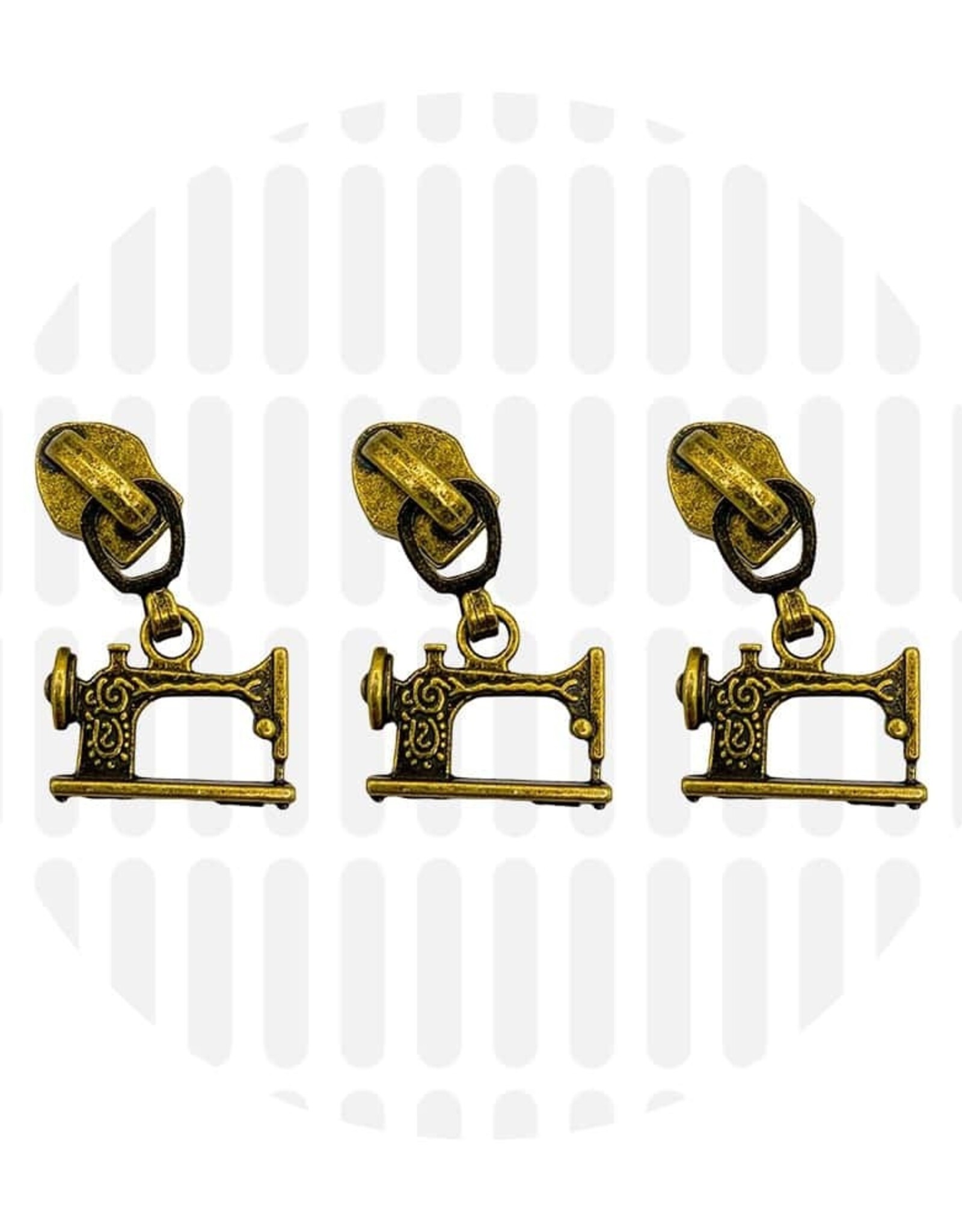 Rits Trekker Naaimachine - 3 stuks - Messing