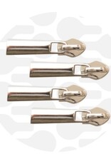 Rits Trekker Recht - 4 stuks - Nikkel