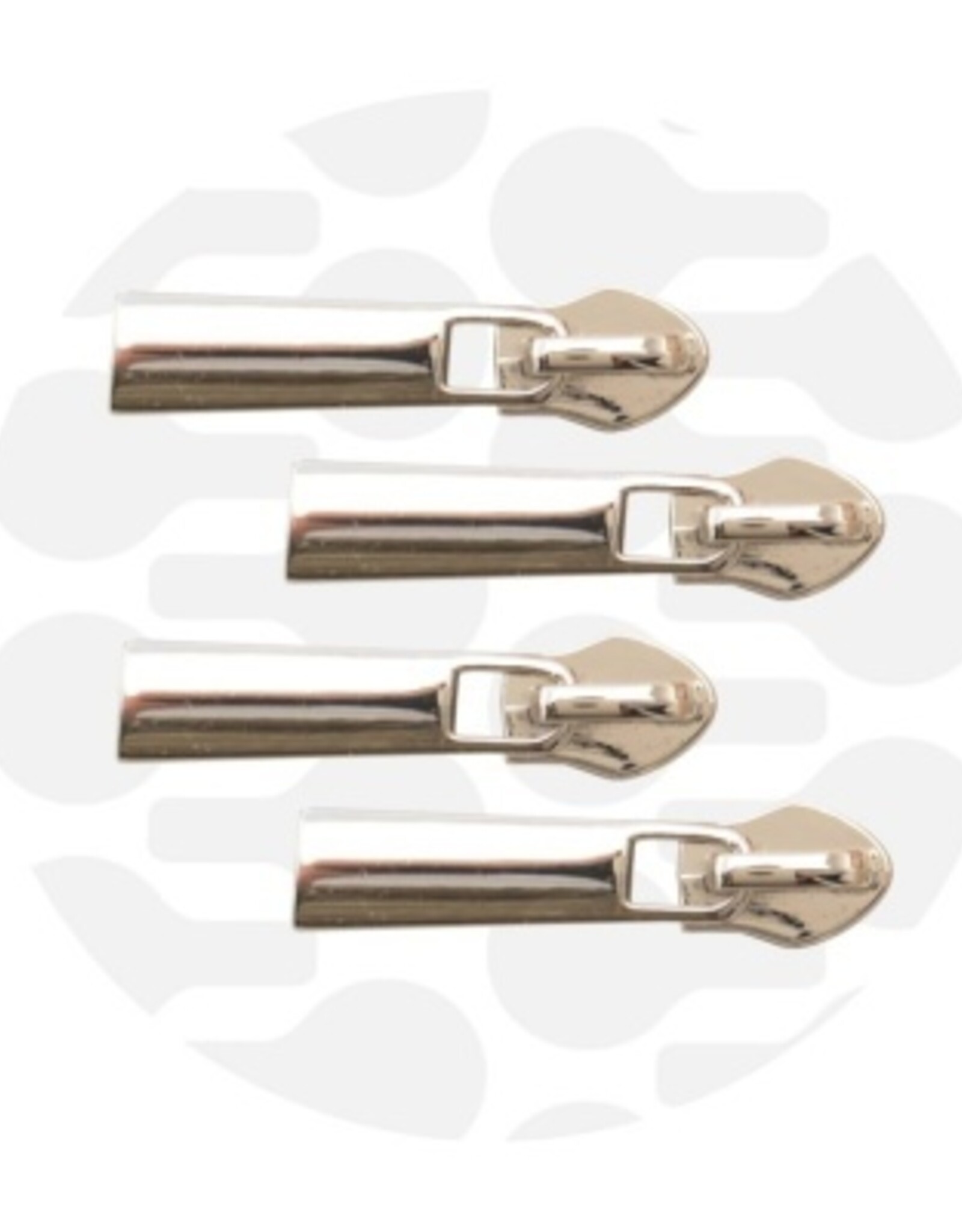 Rits Trekker Recht - 4 stuks - Nikkel
