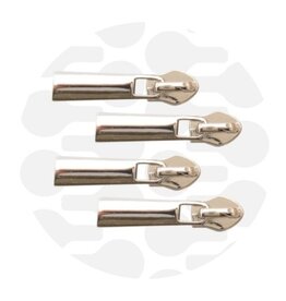 Rits Trekker Recht - 4 stuks - Nikkel