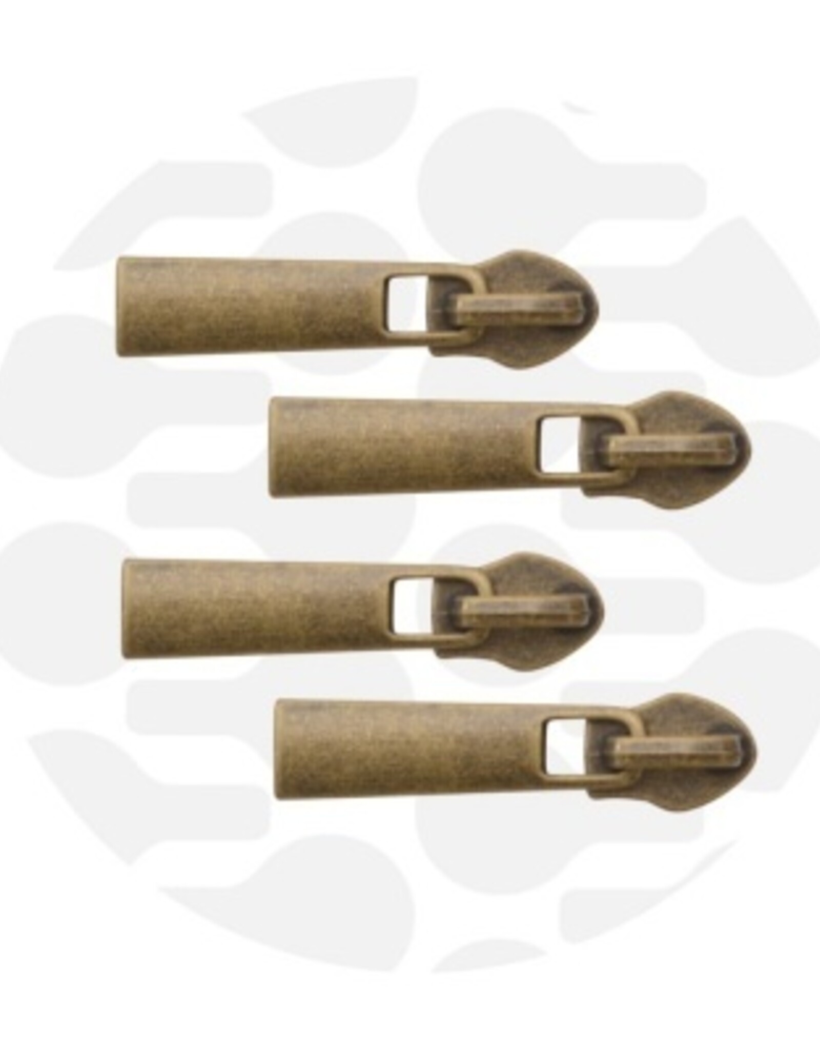 Rits Trekker Recht - 4 stuks - Messing