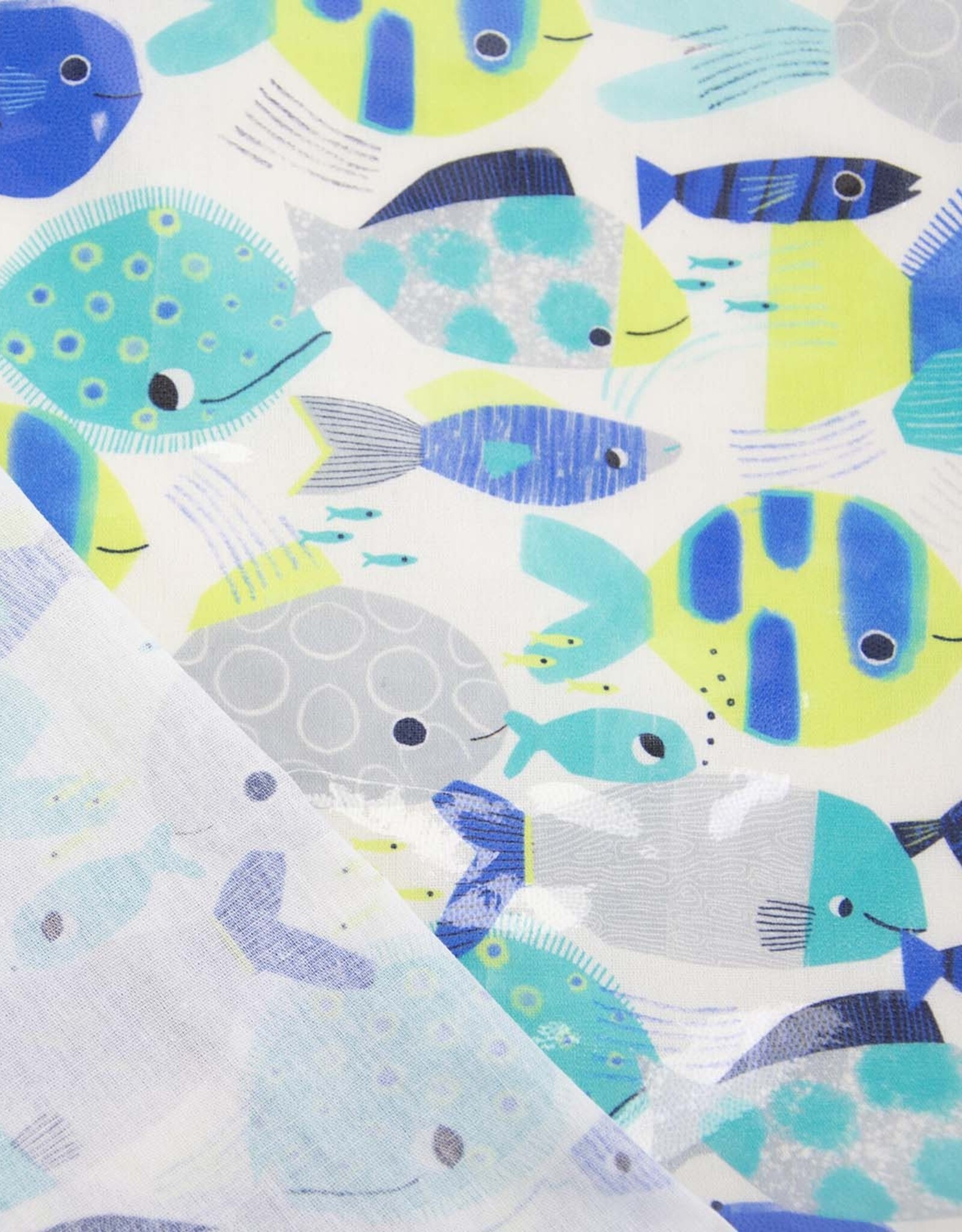Katia Fabrics Gelamineerd katoen - More fish in the sea