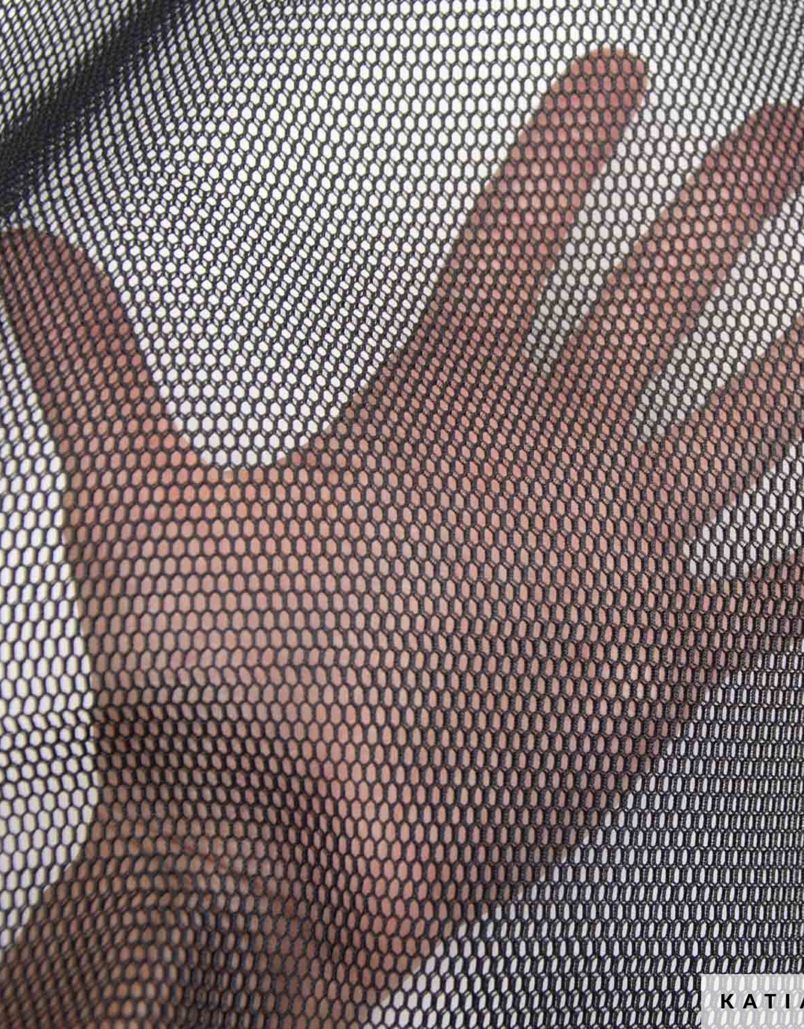 Katia Fabrics Mesh 3d - Zwart