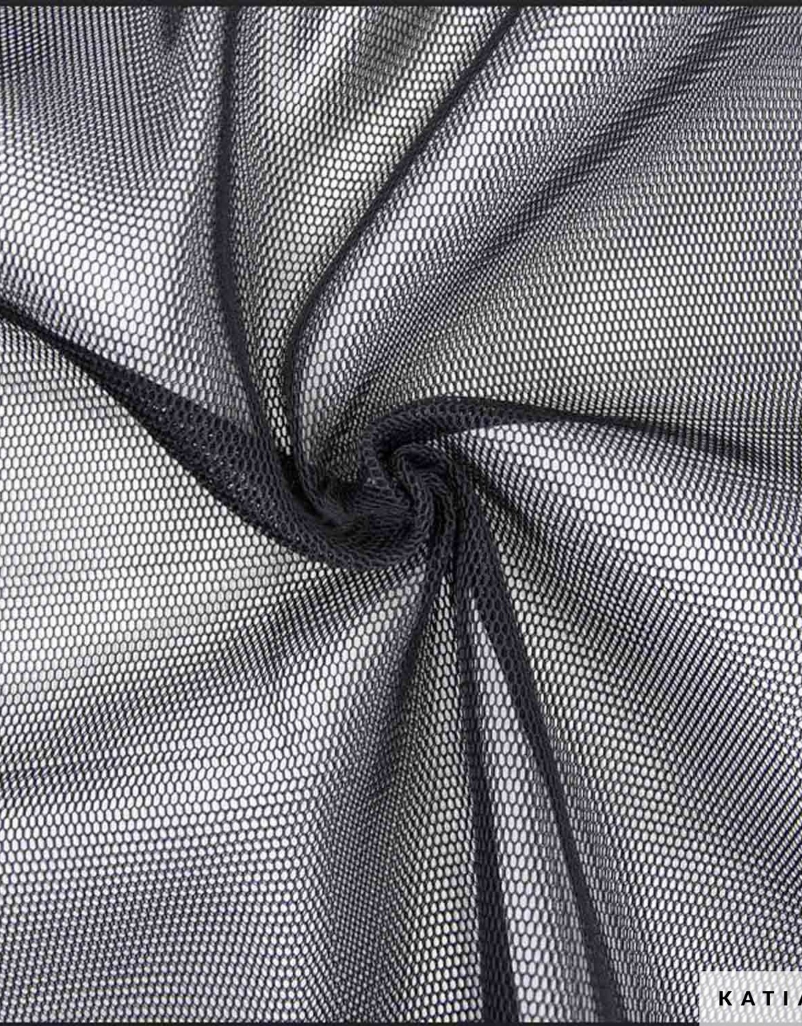 Katia Fabrics Mesh 3d - Zwart