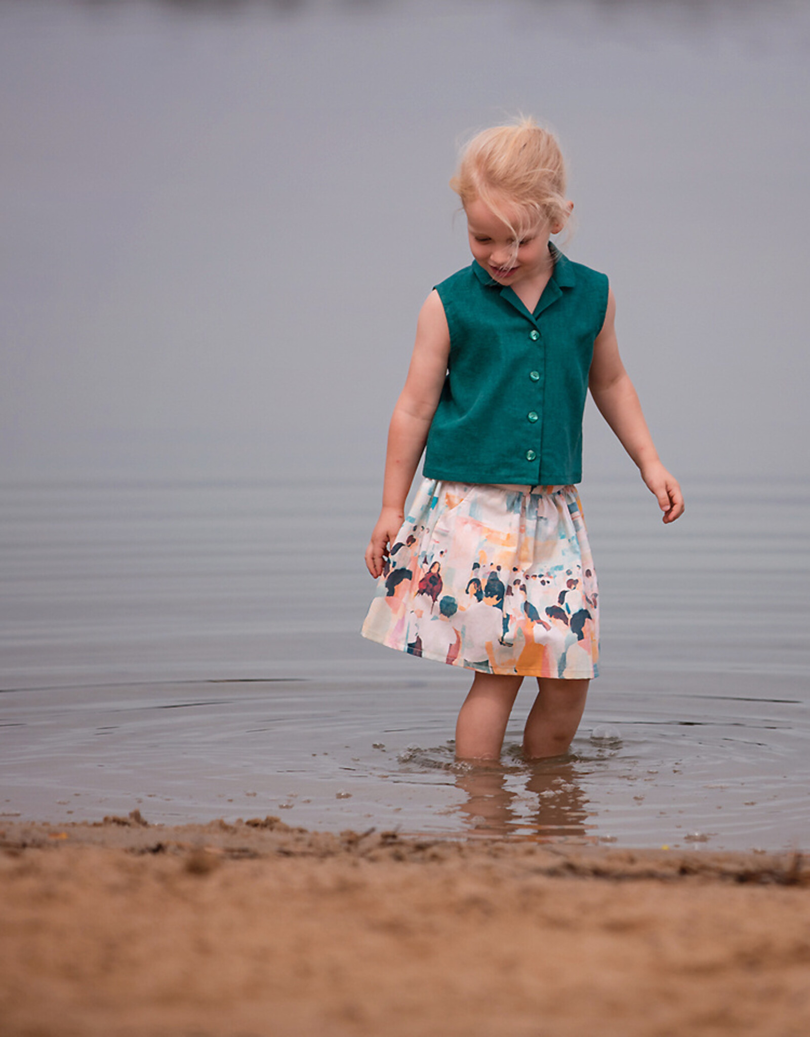 See You at Six Linen Viscose Blend - Blauwgroen