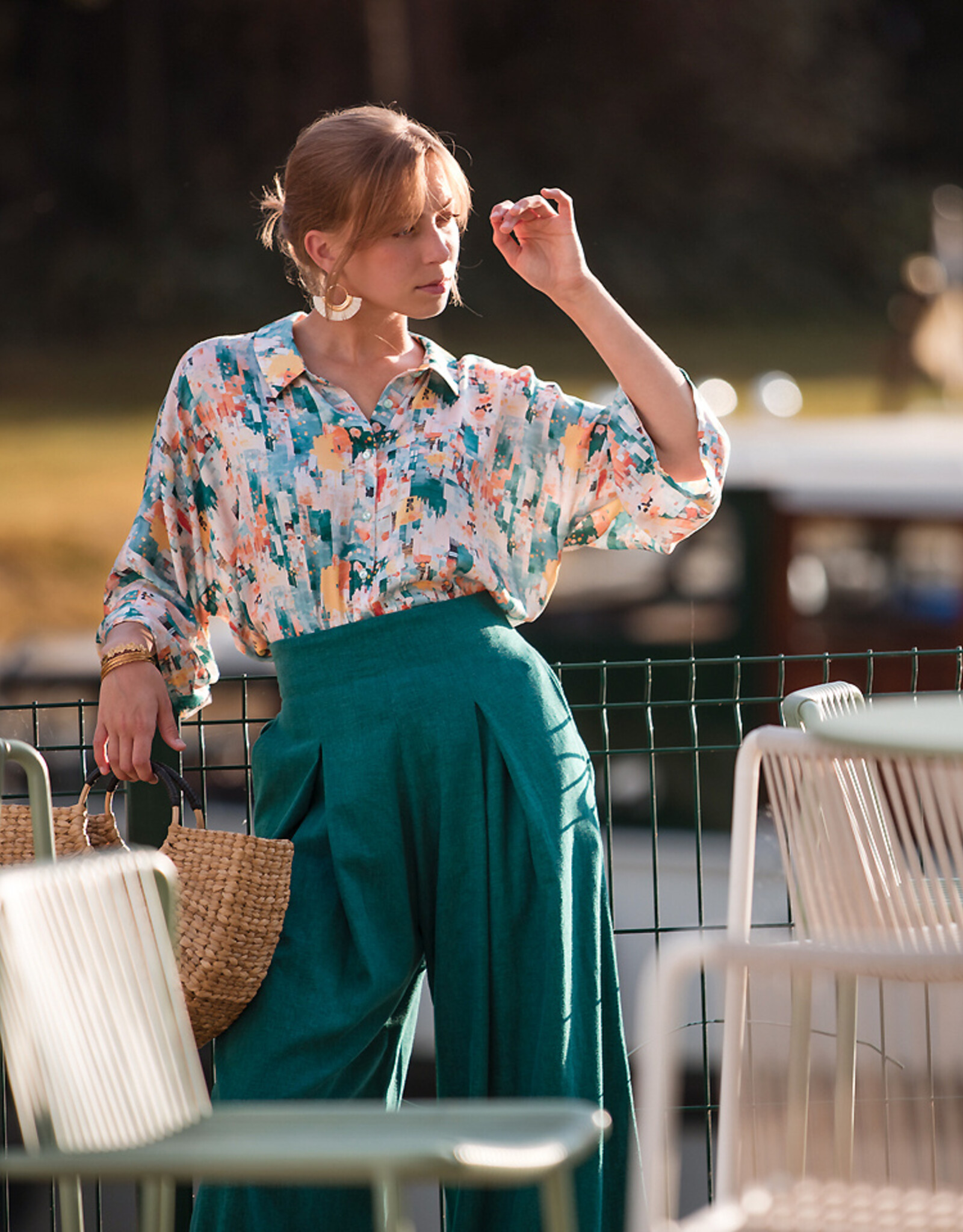 See You at Six Linen Viscose Blend - Blauwgroen