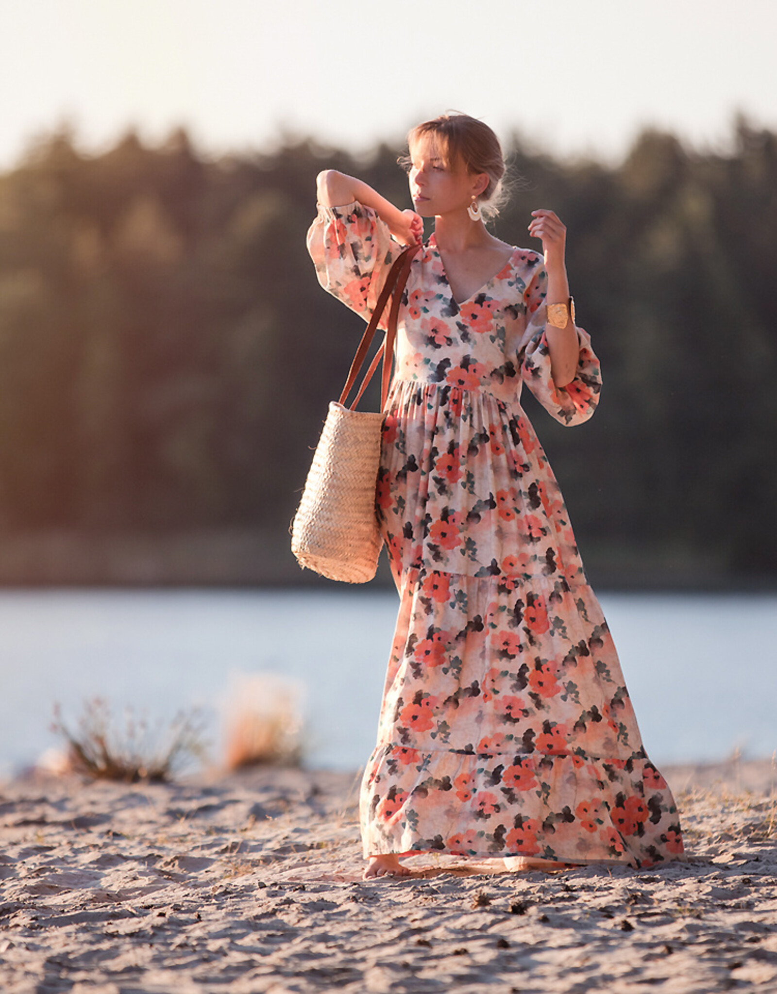 See You at Six Linen Viscose Blend - Misty Rose