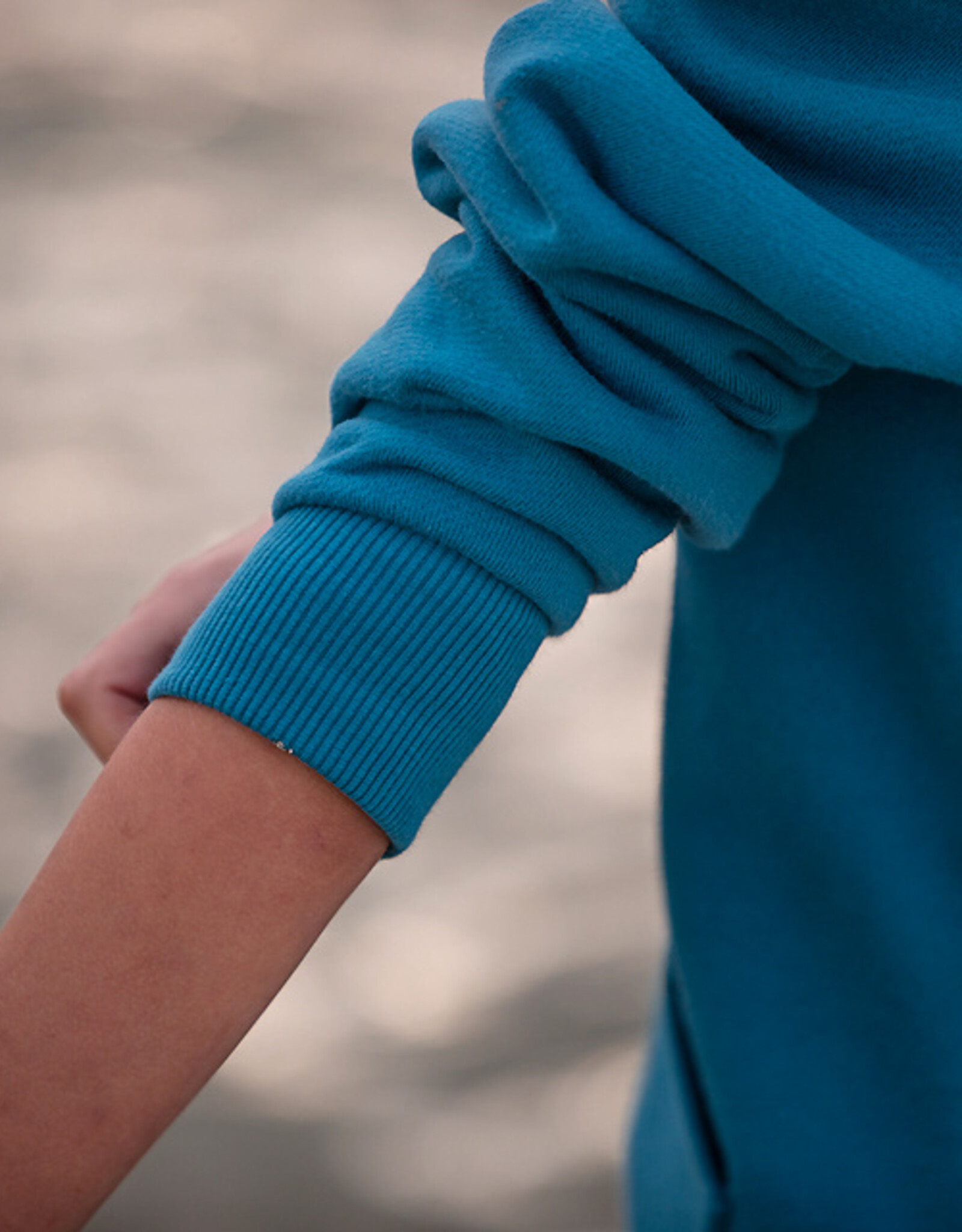 See You at Six French Terry 3-Draads - Laguneblauw