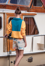 See You at Six French Terry 3-Draads - Laguneblauw