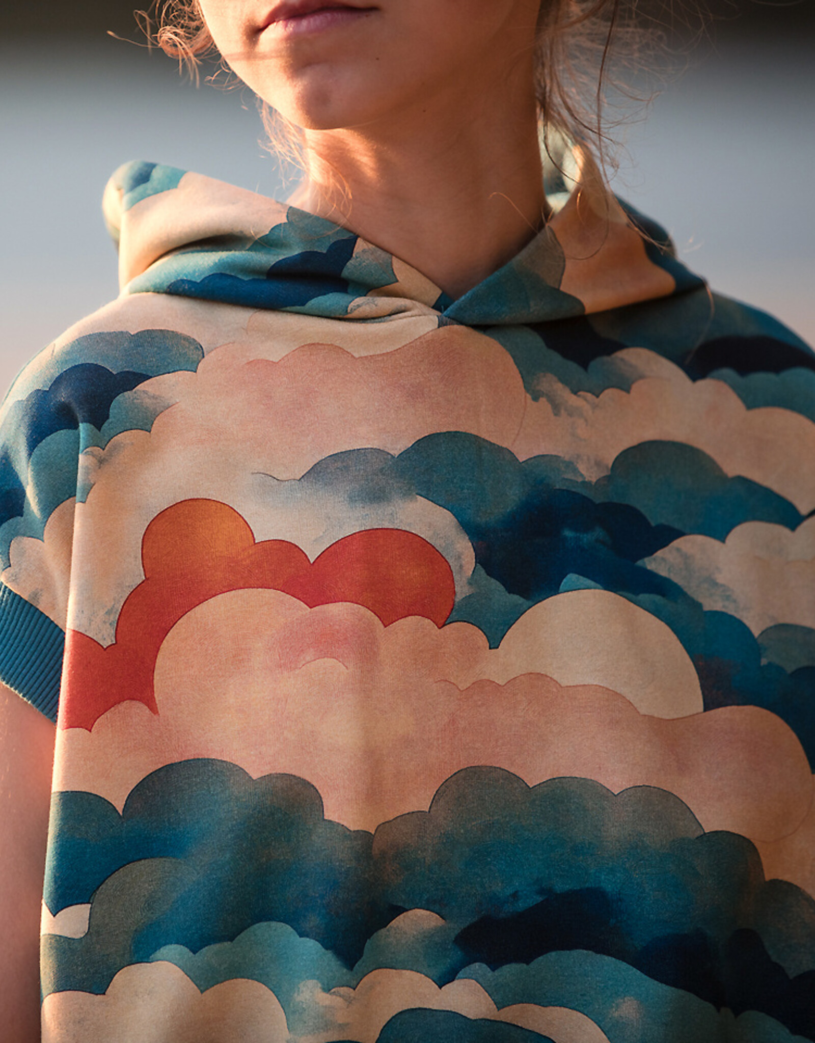 See You at Six French Terry - Cool Clouds