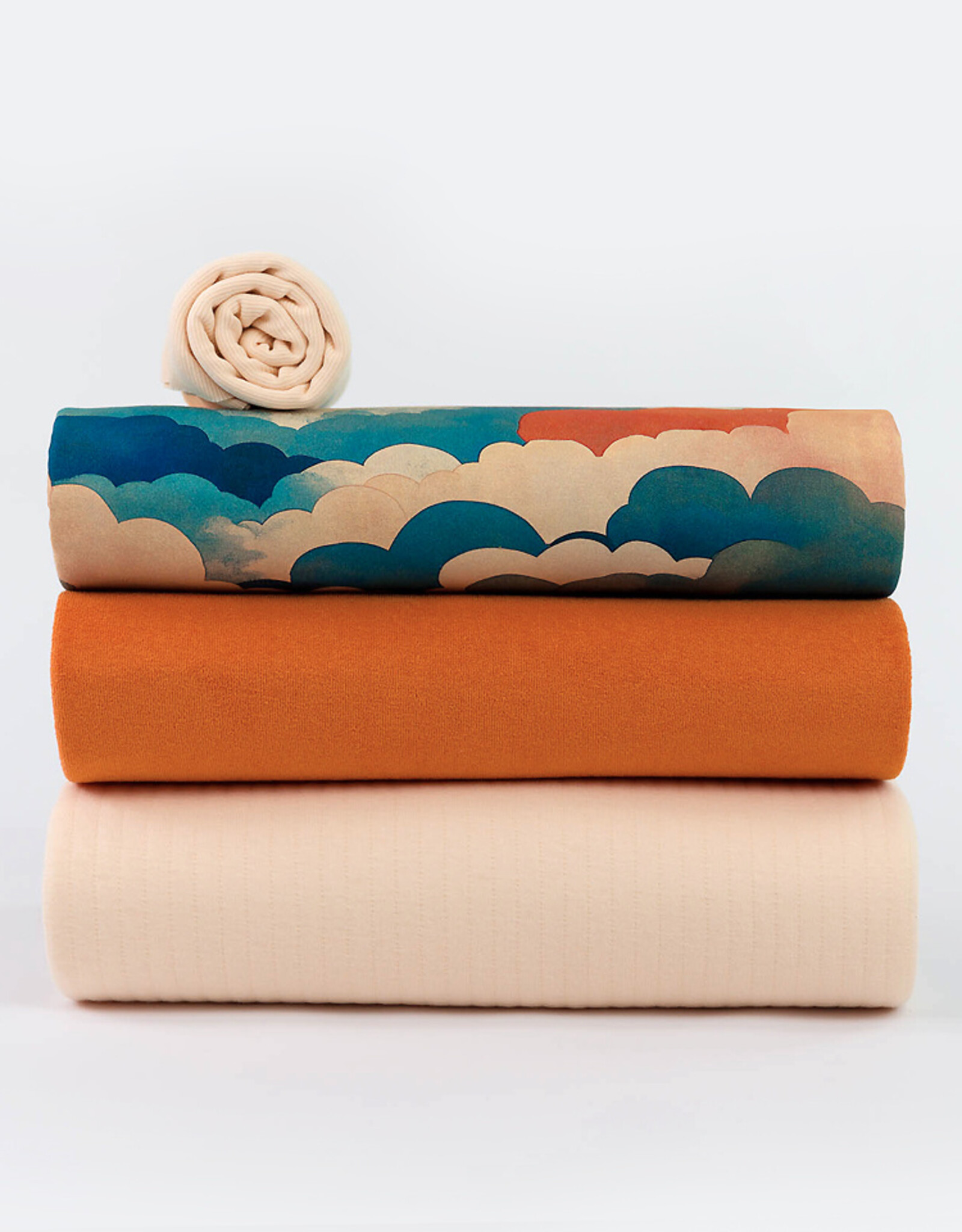 See You at Six French Terry - Cool Clouds