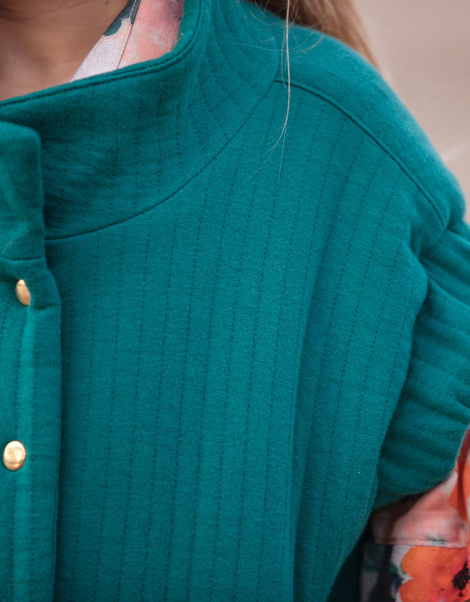 See You at Six Matelassé Tricot - Blauwgroen