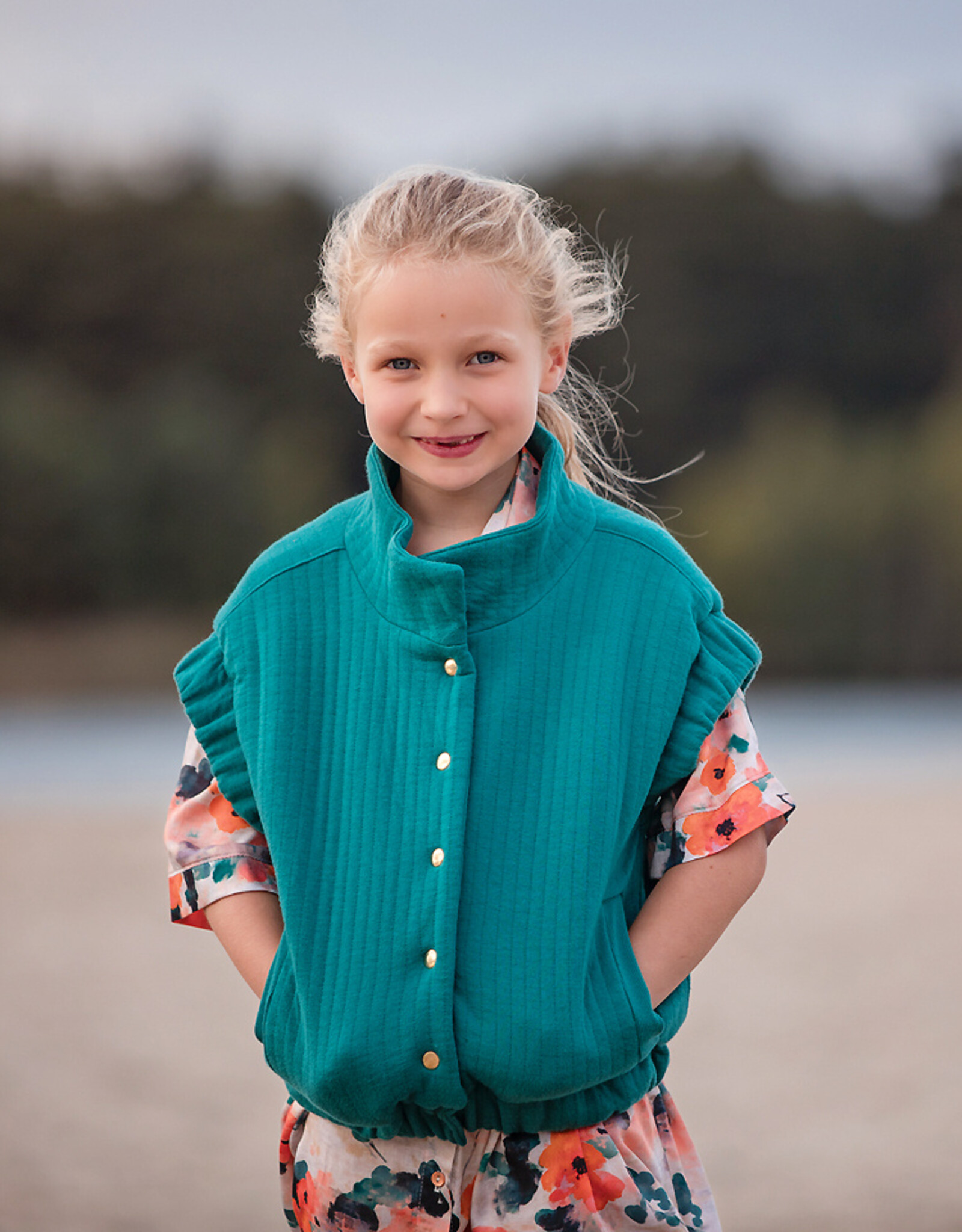 See You at Six Matelassé Tricot - Blauwgroen