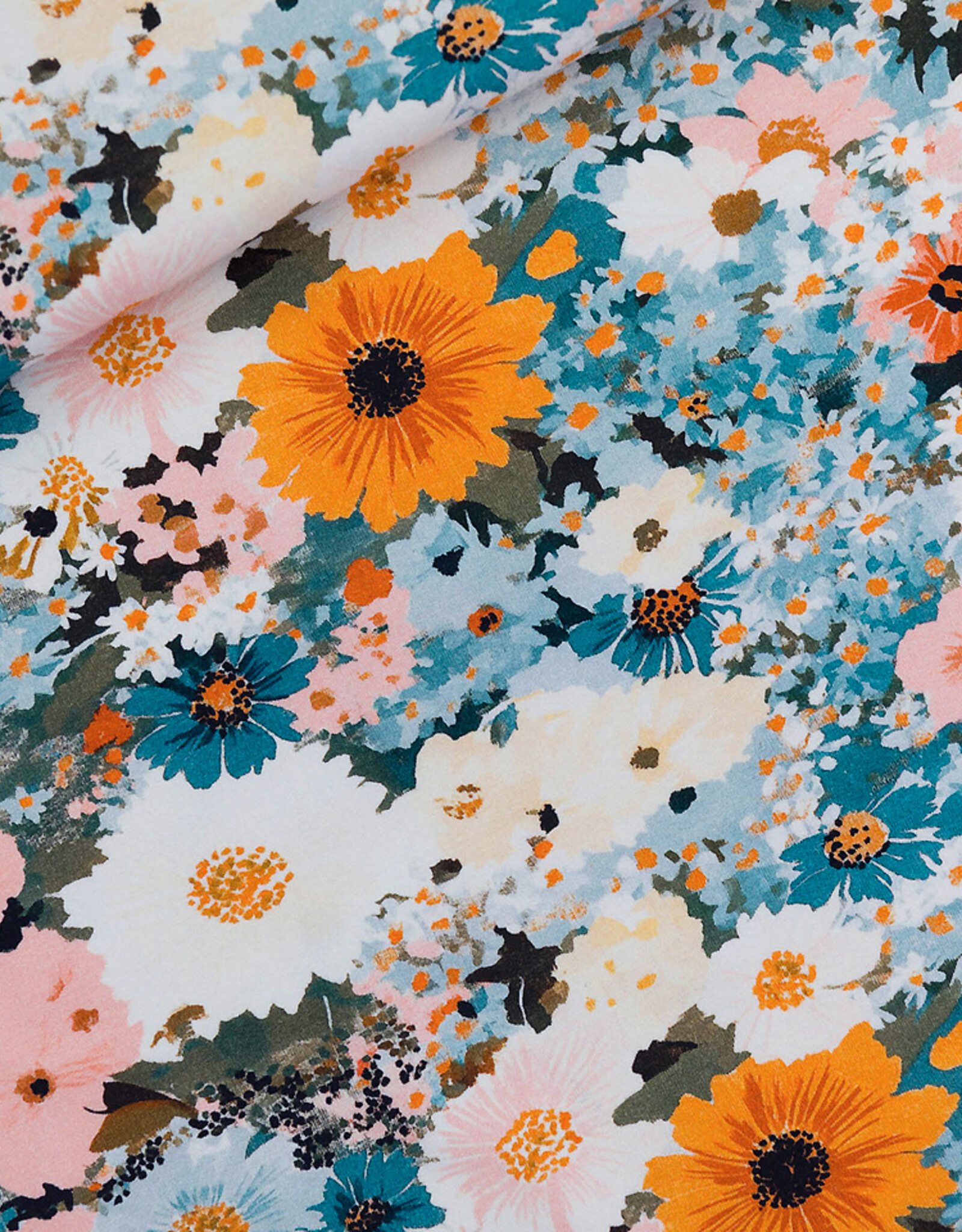 See You at Six French Terry - Flower Painting