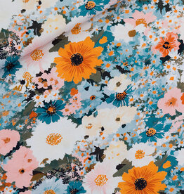 See You at Six French Terry - Flower Painting