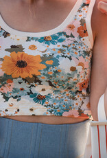 See You at Six French Terry - Flower Painting